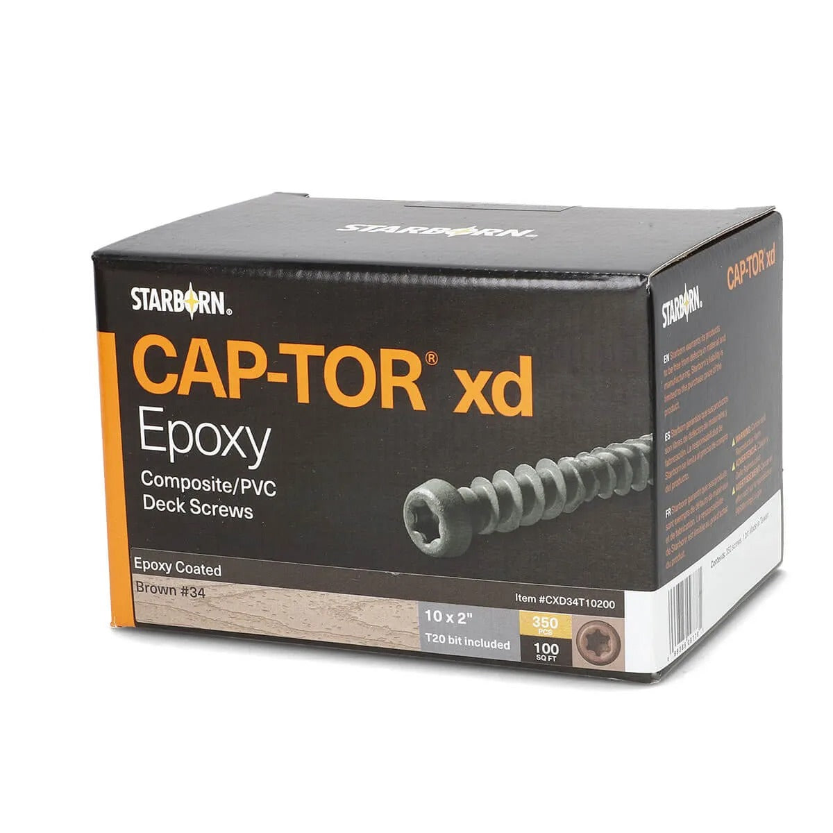 CAP-TOR XD EPOXY 2-3/4 BROWN #34 350CT