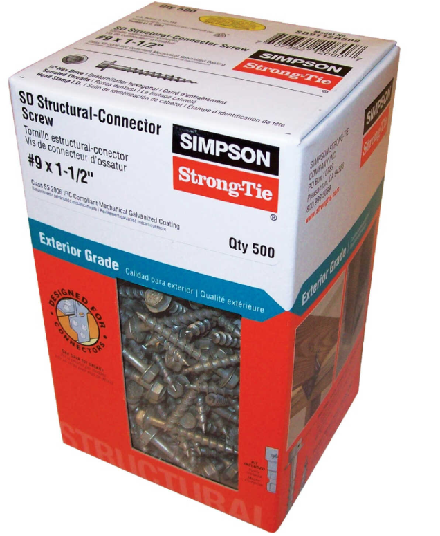 SDS Connector Screws #9 1-1/2 500CT
