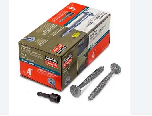 SIMPSON 8IN TIMBERHEX SCREW (BOX of 30)