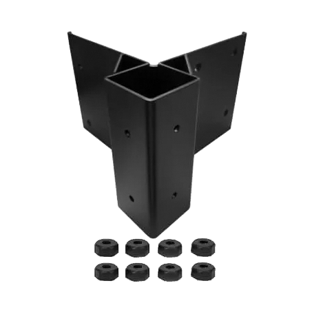 FORTRESS FE26 BLKSND 2IN FASCIA MOUNT OUTSIDE CORNER BRACKET