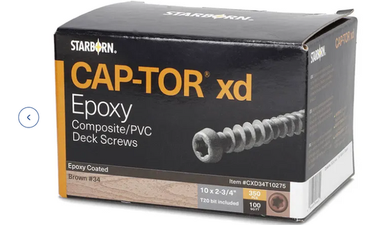 CAP-TOR XD EPOXY 2-3/4 BROWN #34 350CT