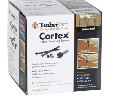 CORTEX SCREW w PLUGS NAT WHITE OAK 300LF