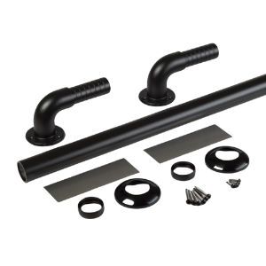 IRX ADA GRABRAIL KIT 90 DEG X 94 IN W/ 2 RETURNS BLACK