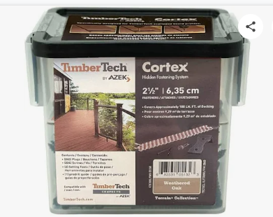 CORTEX SCREW w PLUGS Weathered Oak 300LF