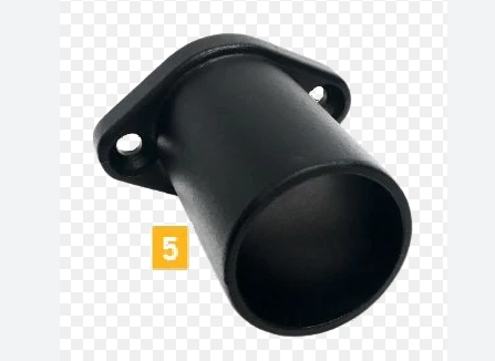 FORTRESS BLACK ROUND 1.5 GRABRAIL STRAIGHT TERMINATION BRACKET