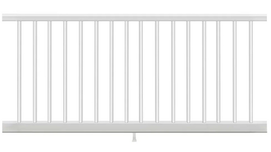 Trex Composite 6'X36" RAIL & BALUSTER KIT W/ COMPOSITE BALUSTER-HORIZONTAL CLASSIC FLAT WHITE