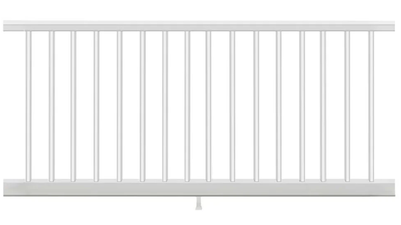 Trex Composite 8'X36" RAIL & BALUSTER KIT W/ COMPOSITE BALUSTER - HORIZONTAL CLASSIC FLAT WHITE