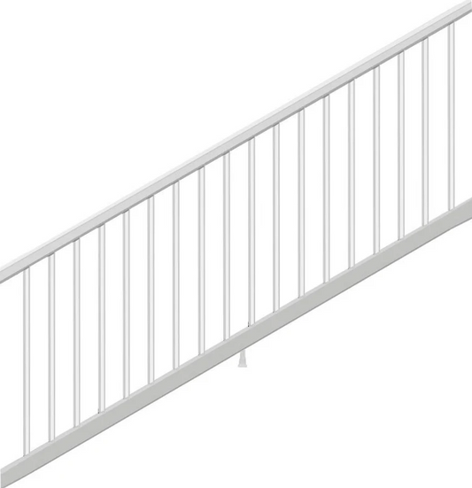 Trex Composite 8'X36" RAIL & BALUSTER KIT W/ COMPOSITE BALUSTER - HORIZONTAL CLASSIC STAIR WHITE